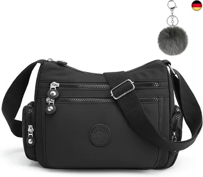 BESUCHE DEN AUCUU-STORE Aucuu Nylon Umhängetasche Damen, Schultertasche Handtaschen Multi Pocket mit