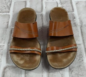 Merrell Shudra Damen-Sandale Größe 7 Braun Leder-Pantoletten FlipFlop Slipper - Bild 1 von 6