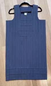 Gorgeous Unworn ISSEY MIYAKE Perforated Pleated Sleeveless Tank Dress Sz. M - Picture 1 of 13