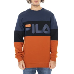 Fila Felpa Uomo Multicolor Straight Blocked Crew 681255 Cinnamon Stick - Black - Imagen 1 de 4