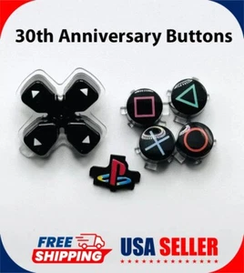 Custom Sony PS5 DualSense Retro Buttons Bundle: D-Pad, Home & X-O Buttons - Picture 1 of 10