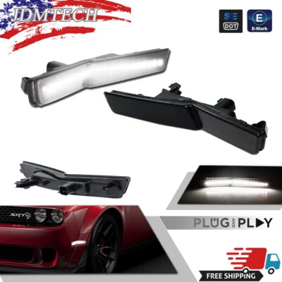 Luces LED blancas humo para Dodge Challenger SRT carrocería ancha 18-22 Foto 1 de 4