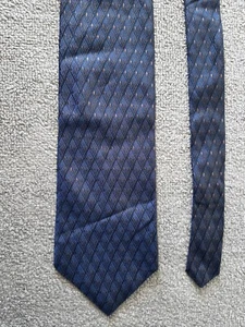 Brandini Le Collezioni Blue Diamond Pattern Tie Adult Mens - Picture 1 of 3