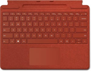 Poppy Red - Surface Pro 11,10,9,8,X - Type Cover Keyboard Signature Alcantara - Picture 1 of 3