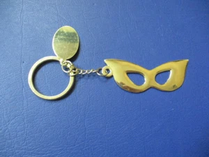 Vintage Keychain Masquerade Mask Gold Tone Excellent Design - Picture 1 of 4