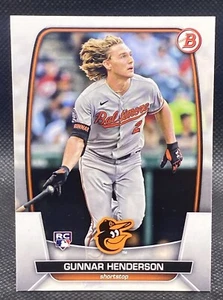 🔥🔥 2023 Bowman Gunner Henderson Batting Orioles #65 RC Rookie Card Qty 🔥🔥 - Picture 1 of 2