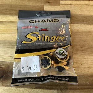 Pack Of 4 Champ Scorpion Stinger Fast Twist 3.0 Golf Shoe Cleat - Black / Yellow - Picture 1 of 2