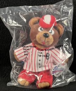 Vtg ‘99 Nabisco TEDDY GRAHAMS Baseball Beanie Beanbag Plush 7" Bear NEW IN BAG! - Picture 1 of 4