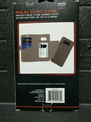 Blackweb Folio Case for Samsung Galaxy S8+ !! Phone Case with Card Storage Grey - Image 1 of 4