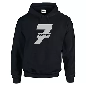 Barry Sheen 7 BSB MotoGp Rider Clásico Negro Sudadera con Capucha Plateado Texto Unisex - Imagen 1 de 4