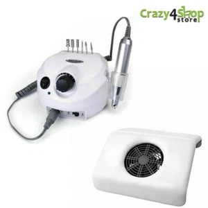 ASPIRATORE POLVERI PROFESSIONALE UNGHIE FRESA RICOSTRUZIONE 25000 GIRI MANICURE - Foto 1 di 7