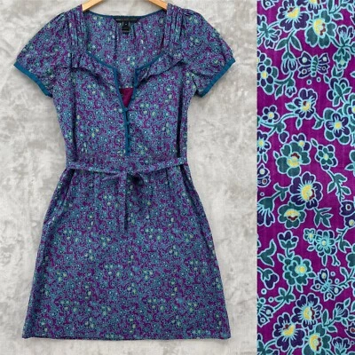 Marc by Marc Jacobs 女式 4 复古花卉印花及膝方领连衣裙 — 第 1/4 张图片