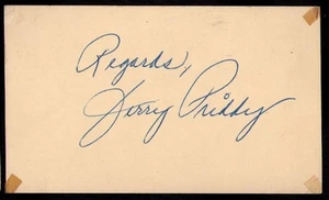 Jerry Priddy New York Yankees Detroit Tigers 1951 SIGNIERTE REGIERUNGSPOSTKARTE GPC - Bild 1 von 1