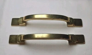 24 Vintage Messing Kommode Schublade zieht 4,5" Griffe mit Schrauben 3" in der Mitte - Bild 1 von 6
