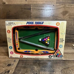 Vintage 1980’s Agglo Table Top Pool Orange Felt Plastic New Old Stock - Picture 1 of 14