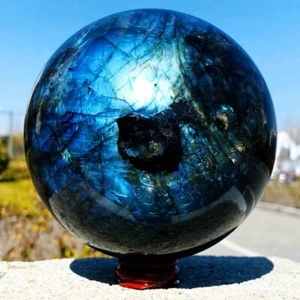 5.53LB Natural Magnífico Labrador Bola Cuarzo Cristal Piedra Espécimen Curación - Imagen 1 de 24