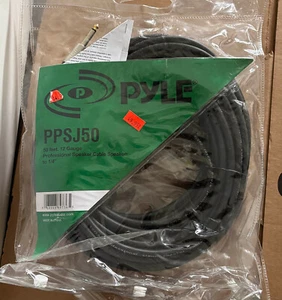 Cable de altavoz Pyle PPSJ50 Speakon macho a 1/4" macho 50 pies calibre 12 50' - Imagen 1 de 2