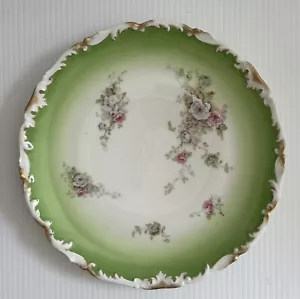 Antico piatto T&V Limoges rose 10,25" con oro c. 1892 - 1907 • Splendido - Foto 1 di 6