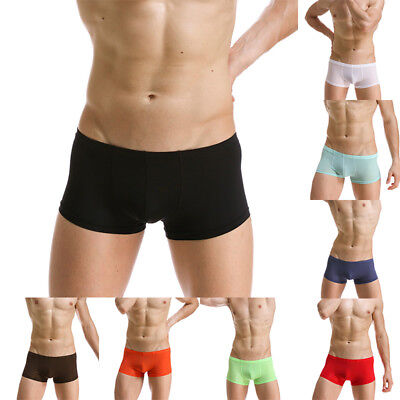 New Men Boxer Briefs Sexy Breathable Underwear Men Cozy Panty Boxer Shorts Men's • 4.59€