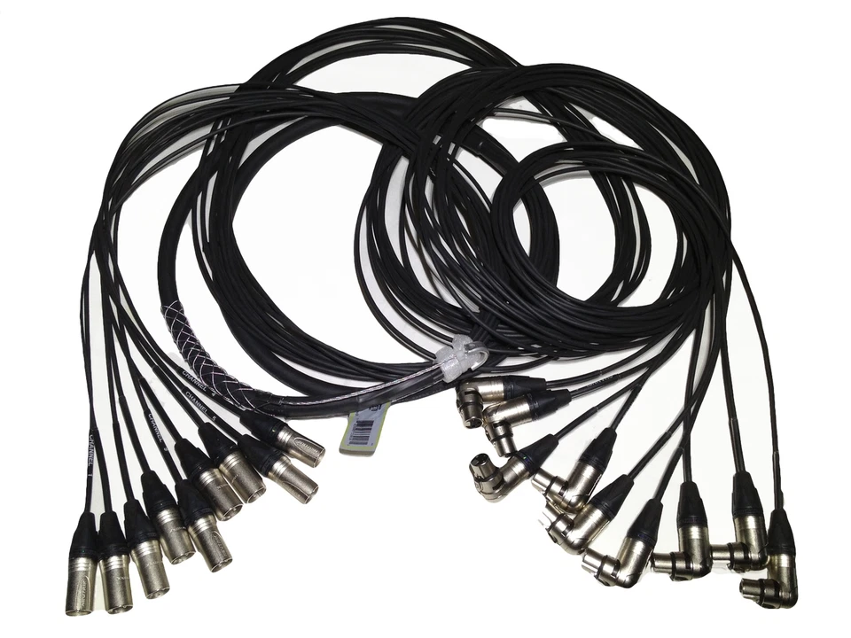 CBI 9 channel 20ft total length 12ft fanout Drum Loom Snake Angled XLRF - Image 1 of 1