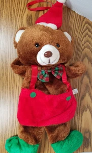 Vintage THEODORE BÄR Weihnachtsstrumpf Plüsch Teddy Holiday Made in TAIWAN - Bild 1 von 13
