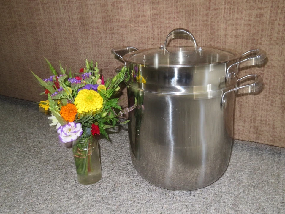 Casa Princesa 18 qt. Acero inoxidable, triple capa, olla común, con colador, W2229 Foto 1 de 4