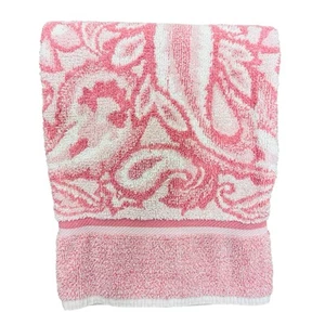Toalla de baño vintage con textura St Marys barroca cachemira rosa de té 24" x 43" baño MCM - Imagen 1 de 9