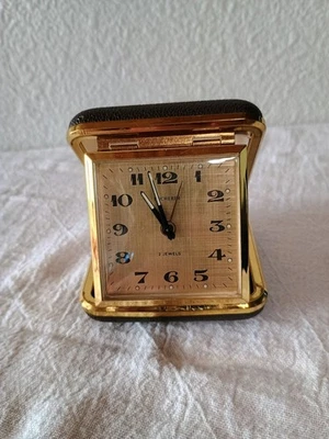 Vintage Bucherer Travel Alarm Clock – Working – Made in Germany - Image 1 of 4