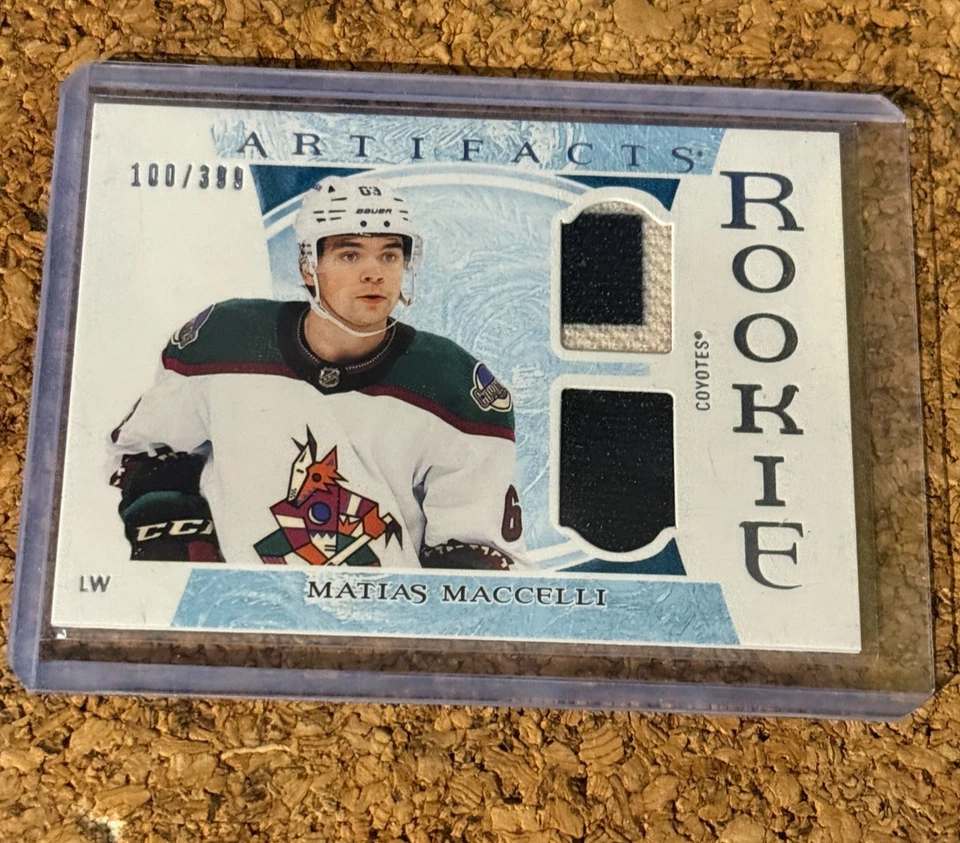 2022-23 UD Artifacts Rookie Horizontal Dual Jersey Matias Maccelli /399 - Image 1 of 1