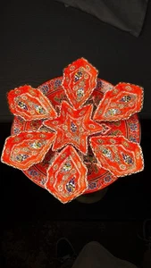 Turkish Serving Tray Inzik Regional Design 8 Piece Bright ! - Picture 1 of 10