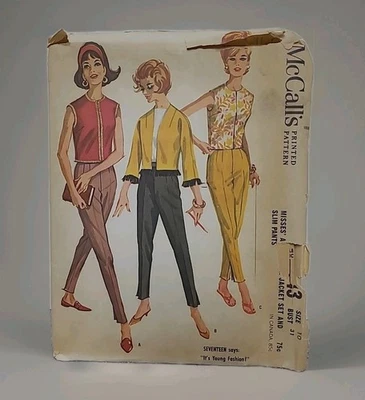 McCalls 6143 Misses & Junior Jacket Set & Slim Pants Size 10 Bust 31" VTG  - Image 1 of 4