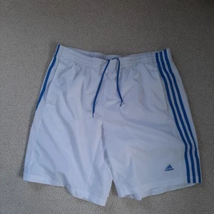 Adidas Climalite Shorts Men White Size XL Trifold Logo Three Stripes - Picture 1 of 10