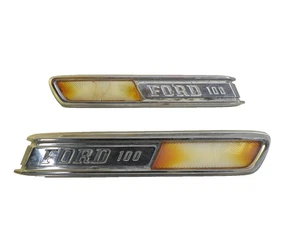 Vintage OEM Ford F-100 Hood Side Emblems 1968-1972 Pickup Left Right - Picture 1 of 11
