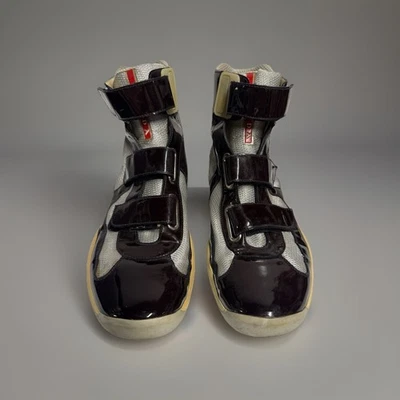 Zapatilla deportiva PRADA Hightop America’s Cup charol correas TALLA 9 US 4T 2231 Foto 1 de 4