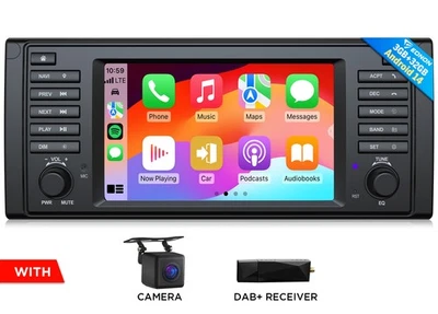 DAB+ Autoradio Android 14 Auto GPS Navi CarPlay Bluetooth DSP Für BMW 5er E39 M5 - Bild 1 von 4