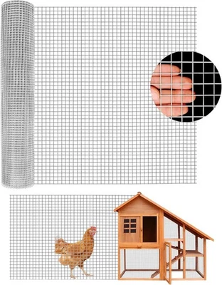 Galvanized Hardware Cloth Wire Mesh Fence Roll for Garden Chicken Coop Enclosure - Image 1 of 4