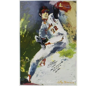 Jim Palmer Signed Baltimore Orioles Unframed Leyroy Neiman Print with Stat Insc - Image 1 of 3