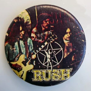 RARE Vintage late 1970s RUSH band button 2112 era pin OG color xerox badge 2.25" - Picture 1 of 2