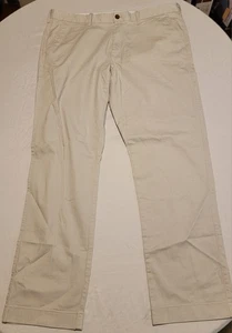 J. Crew Flex Chino Light Tan Straight Fit Casual Pants Mens 38x32 NWT - Picture 1 of 8