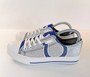 FOCO NFL Indianapolis Colts Glitter Canvas Shoes - Womens Size 9 Sneakers *MINT*