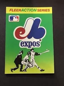 Tarjeta de béisbol Fleer 1990 Montreal Expos pegatina/cuestionario de béisbol - Imagen 1 de 2