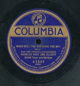 78tk-vocal-COLUMBIA-A 3880-Al Jolson-(Morning will come)-Hart & Shaw-(When will) - Imagen 1 de 1