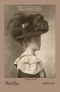 ODETTE TYLER Infamous Stage Actress Photograph Cabinet Card Vintage RP