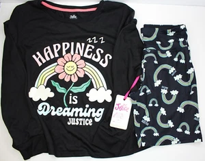 Girls' Justice Long Sleeve Top & Bike Short Set Black Size 12 - Picture 1 of 4