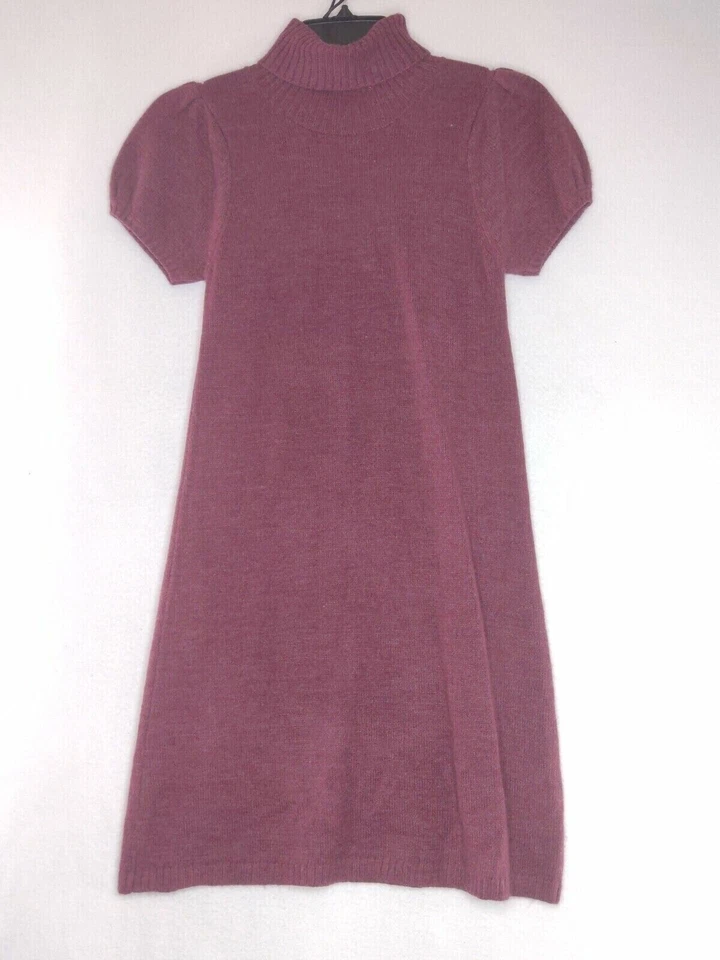 Vestido suéter manga globo cuello alto púrpura Duck Head para mujer talla XL Foto 1 de 4