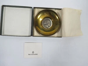 Plato de arte de latón vintage Ilias Lalaounis centro de plata 925 - Imagen 1 de 15