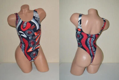 *NEU* Retrolook String Body Badeanzug Softstretch sexy knapp, Gr. S 36 38 - Bild 1 von 4