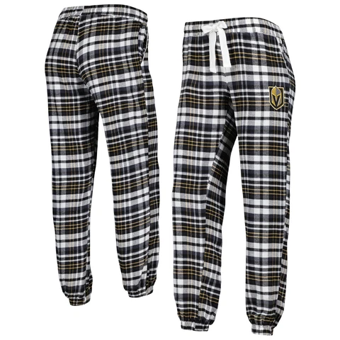 Women's Concepts Sport Black Vegas Golden Knights Mainstay Flannel Pants Cover