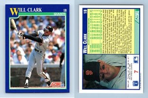 Will Clark - Giants #7 Score 1991 Baseball Trading Card