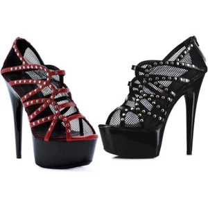 Ellie Dancer Platforms Mesh Ankle Booties High Heels Adult Women Shoes 609/CASEY - Picture 1 of 3